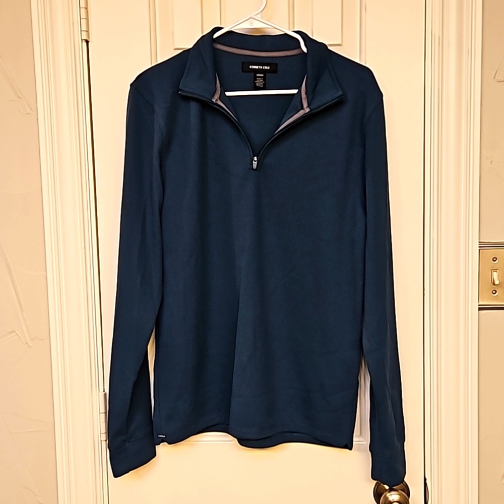 EUC Men's Kenneth Cole Pullover in Blue-Green Knit, Long Sleeve
